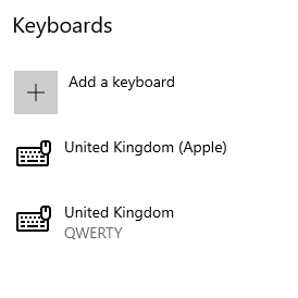 Apple Keyboard added